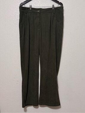 Halara Dark Olive Corduroy Wide Leg Pants